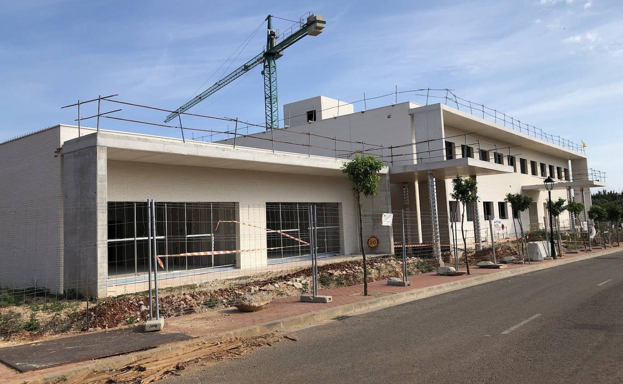 Las obras del nuevo colegio de La Xara que permitirá acabar con los barracones. 