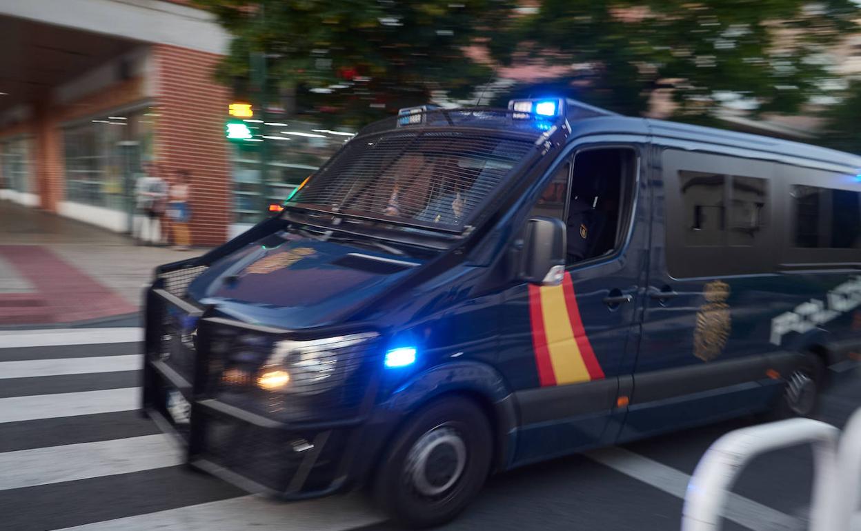 Un furgón de la Policía Nacional, en una imagen de archivo