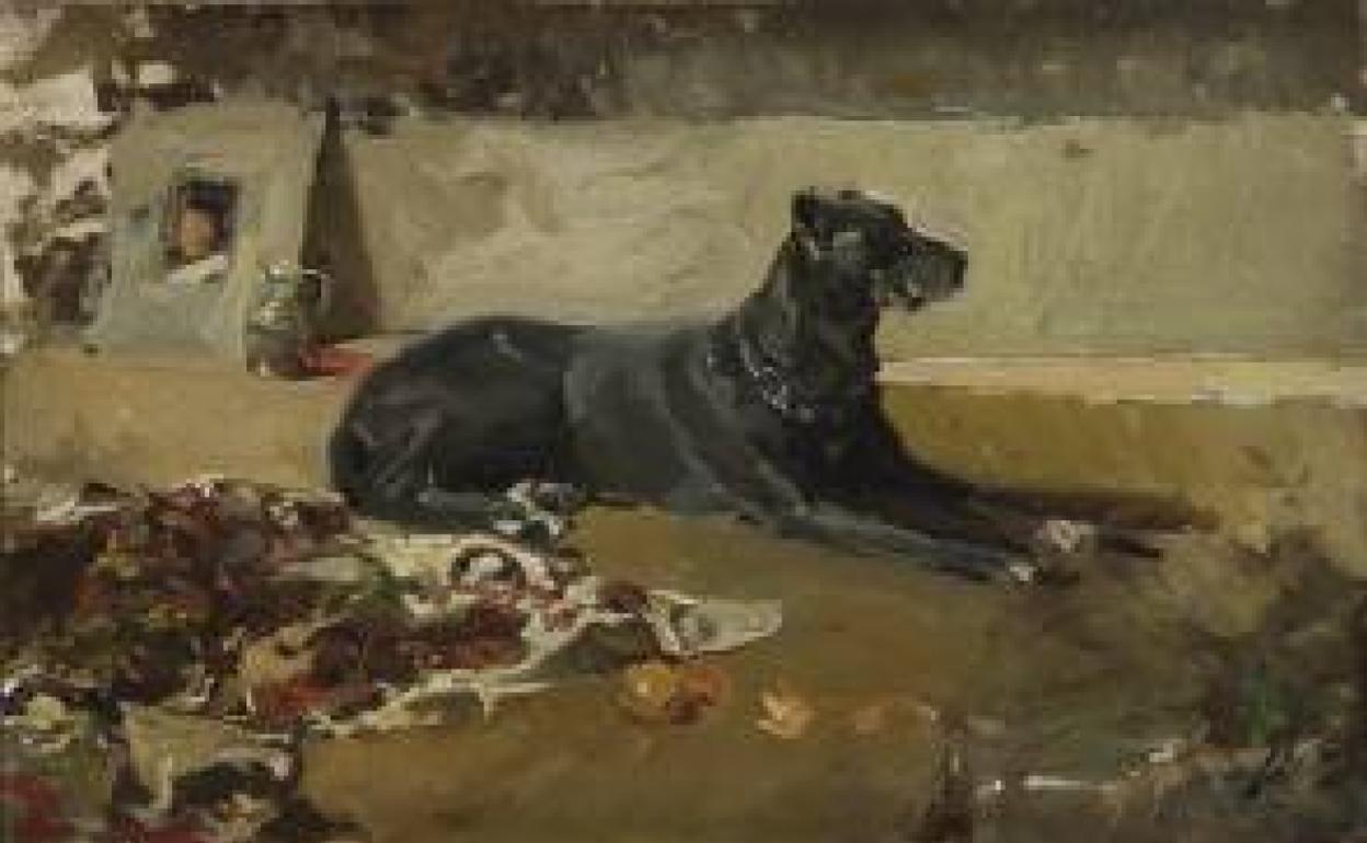 Obra 'El perro Dogo', de Joaquín Sorolla. 