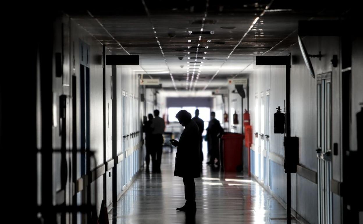 Interior de un hospital durante la epidemia del coronavirus.