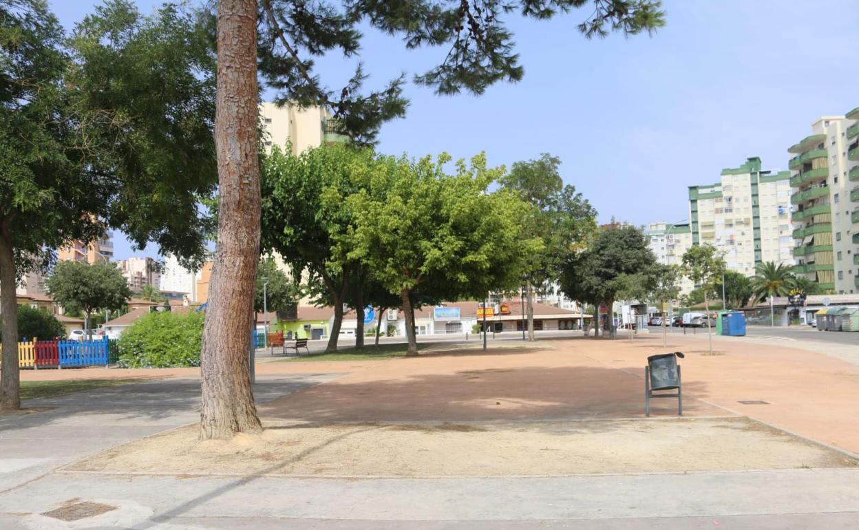 Plaza Castell de la playa de Gandia. 