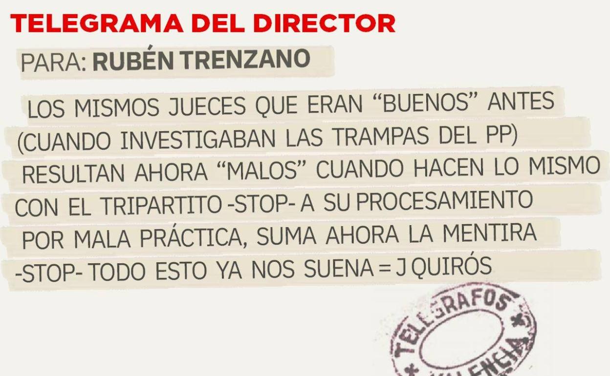 Telegrama para Rubén Trenzano