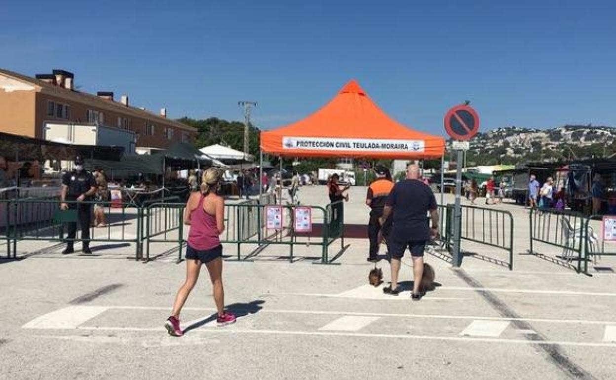 Imagen de las instalaciones del mercadillo de Teulada Moraira.