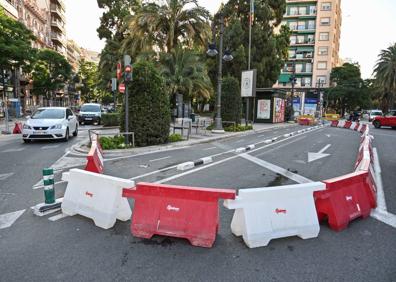 Imagen secundaria 1 - Valencia | Las obras de Gran Vía continúan hasta final de junio