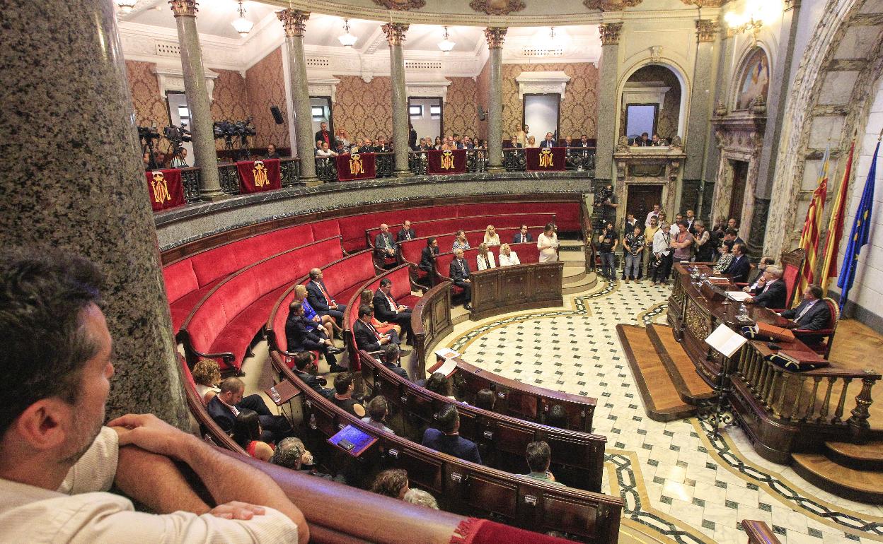 Hemiciclo del Ayuntamiento durante un pleno municipal.