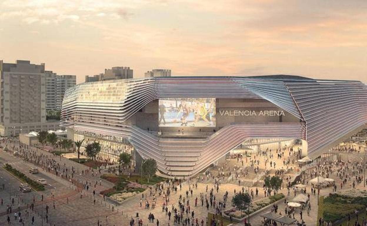 Recreación de cómo lucirá el pabellón Valencia Arena.