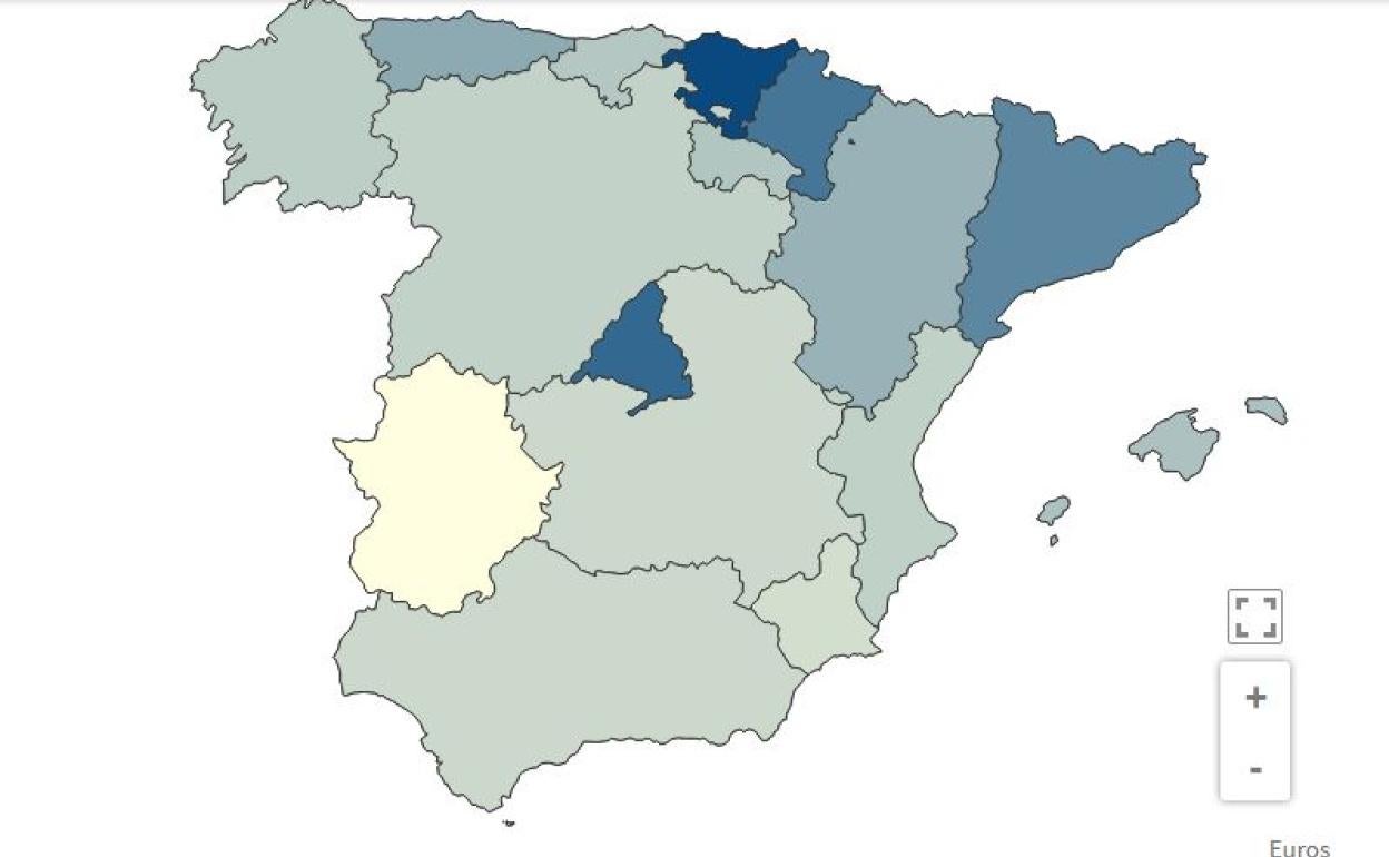 El sueldo más habitual en España: descubre lo que se cobra en cada comunidad autónoma