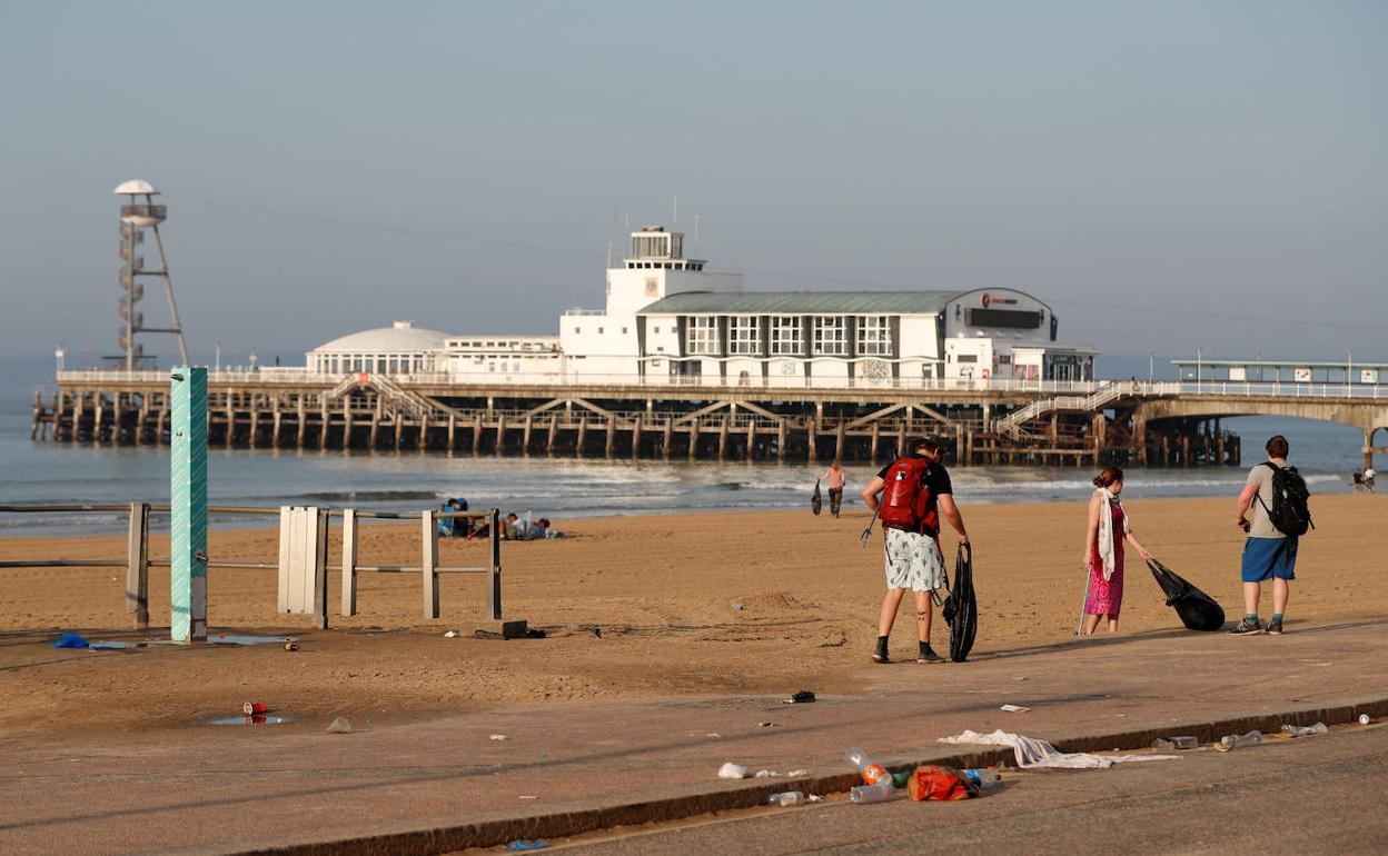 Imagen reciente de una playa de Bournemouth