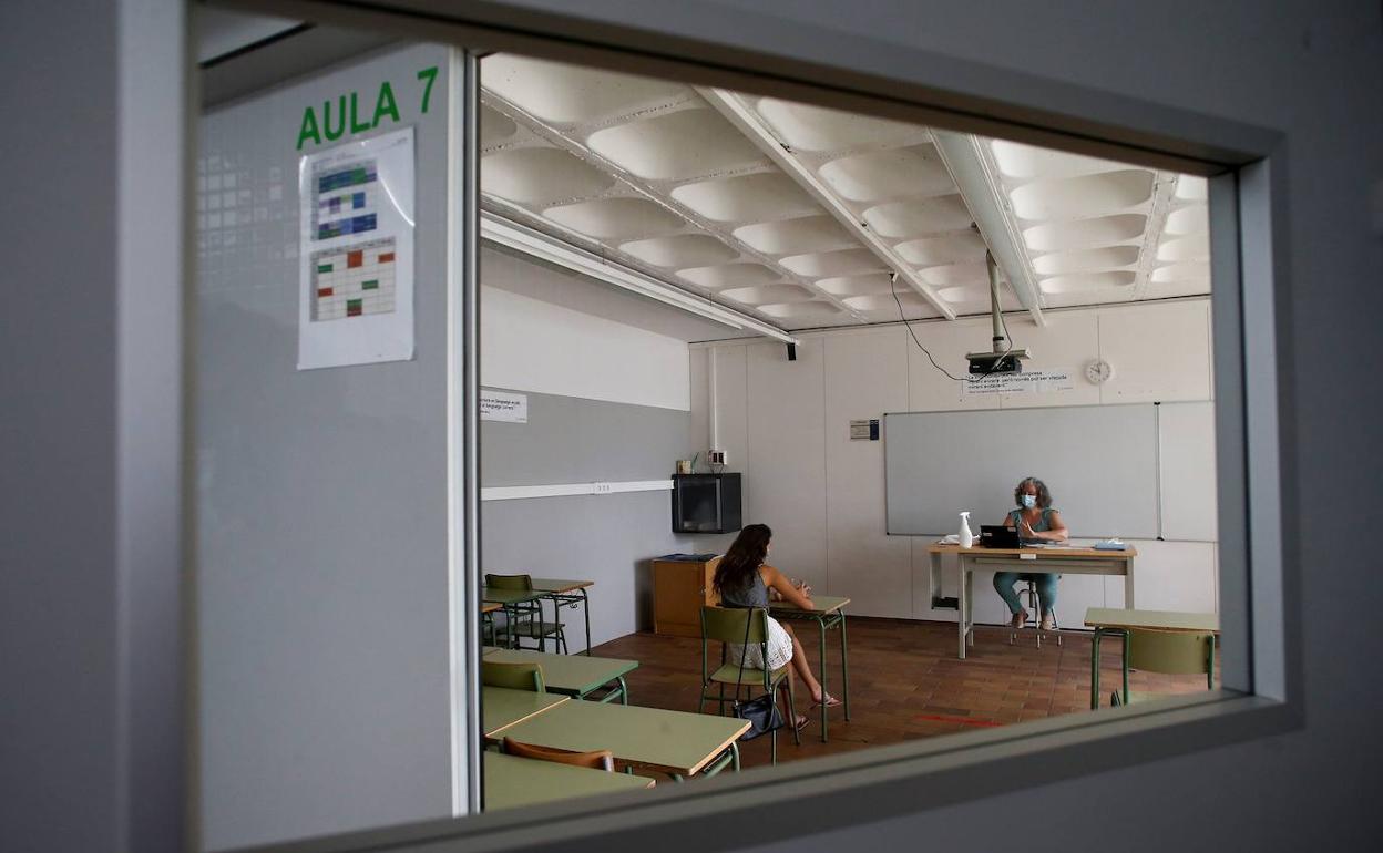 Tutoría en un instituto público durante la desescalada. 