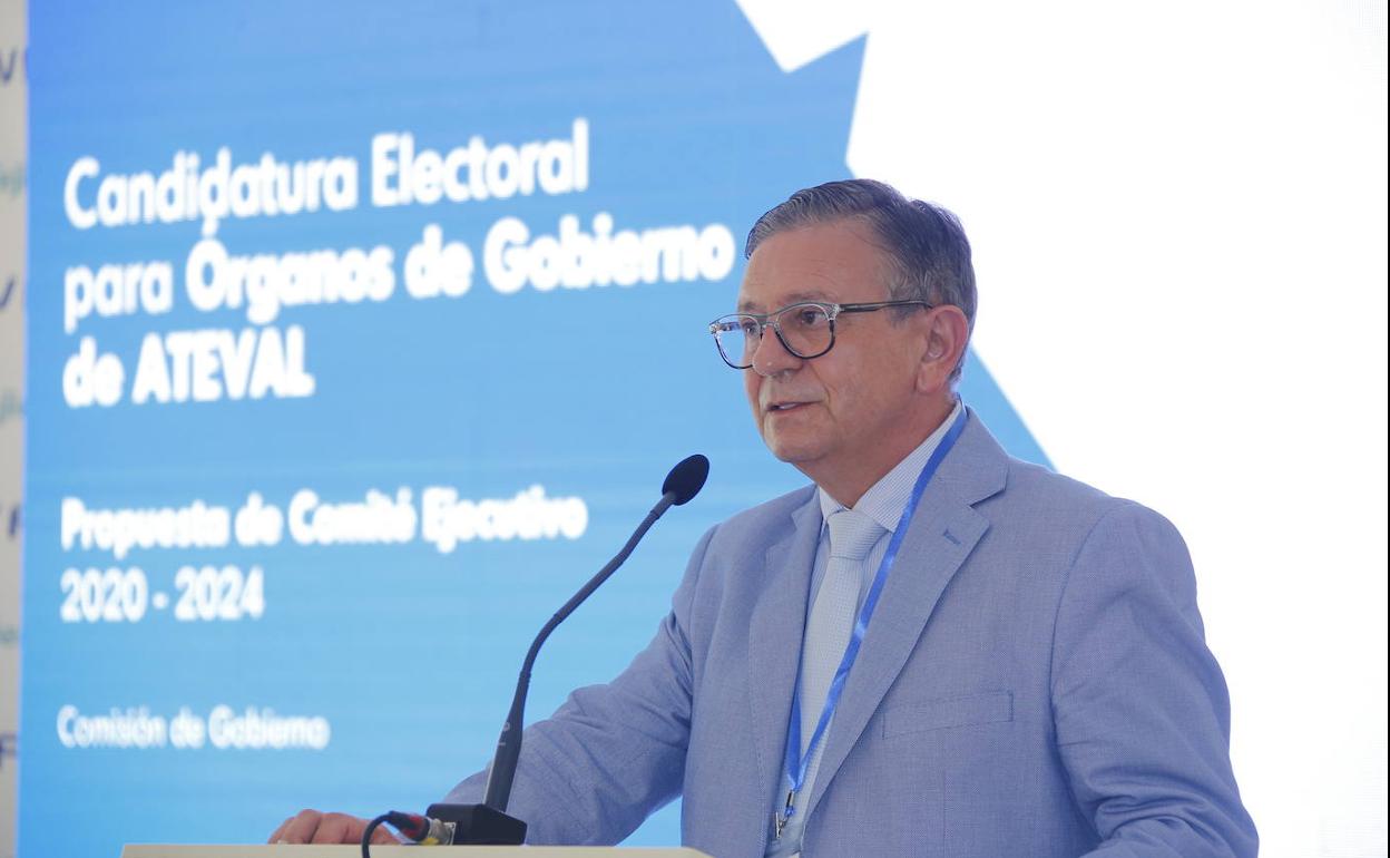 El presidente de Ateval, Pepe Serna, en su primera intervención tras resultar elegido.