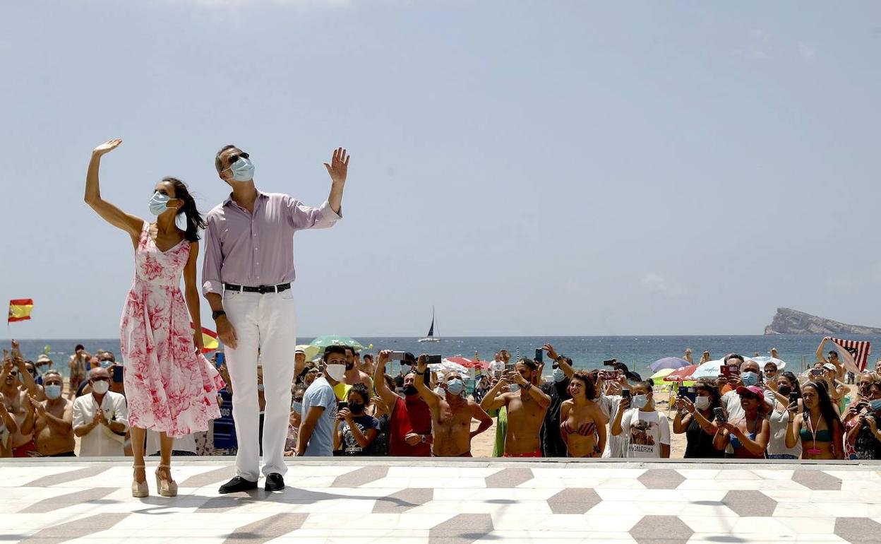 Los reyes, ayer en Benidorm. 