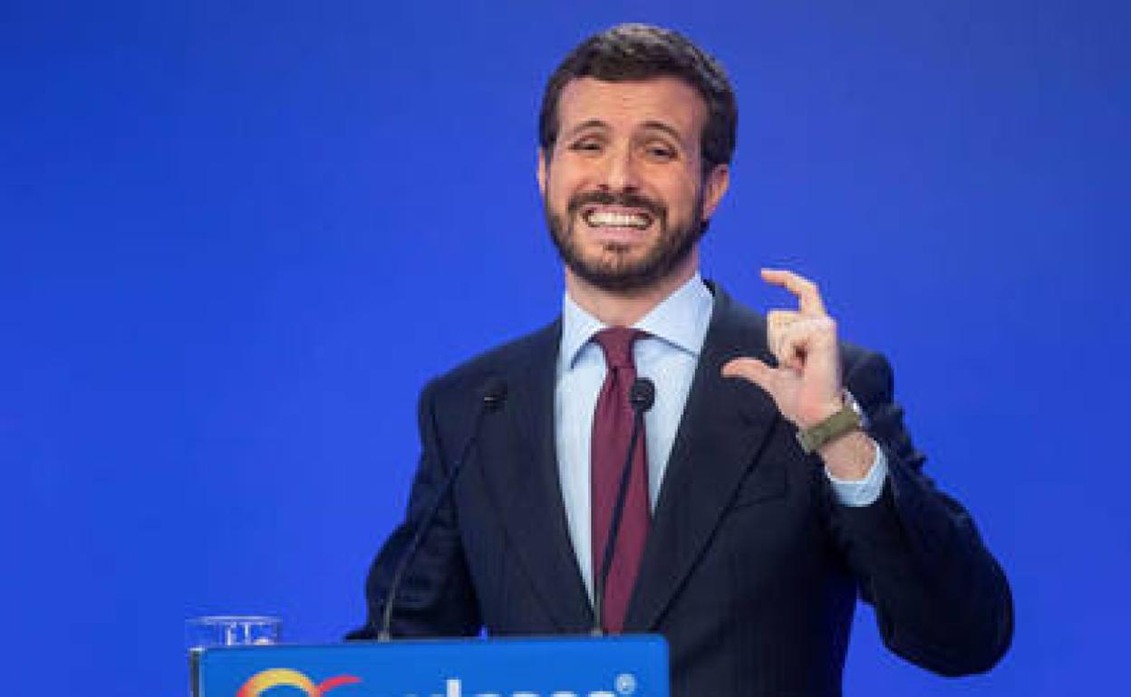 El presidente del PP, Pablo Casado. 