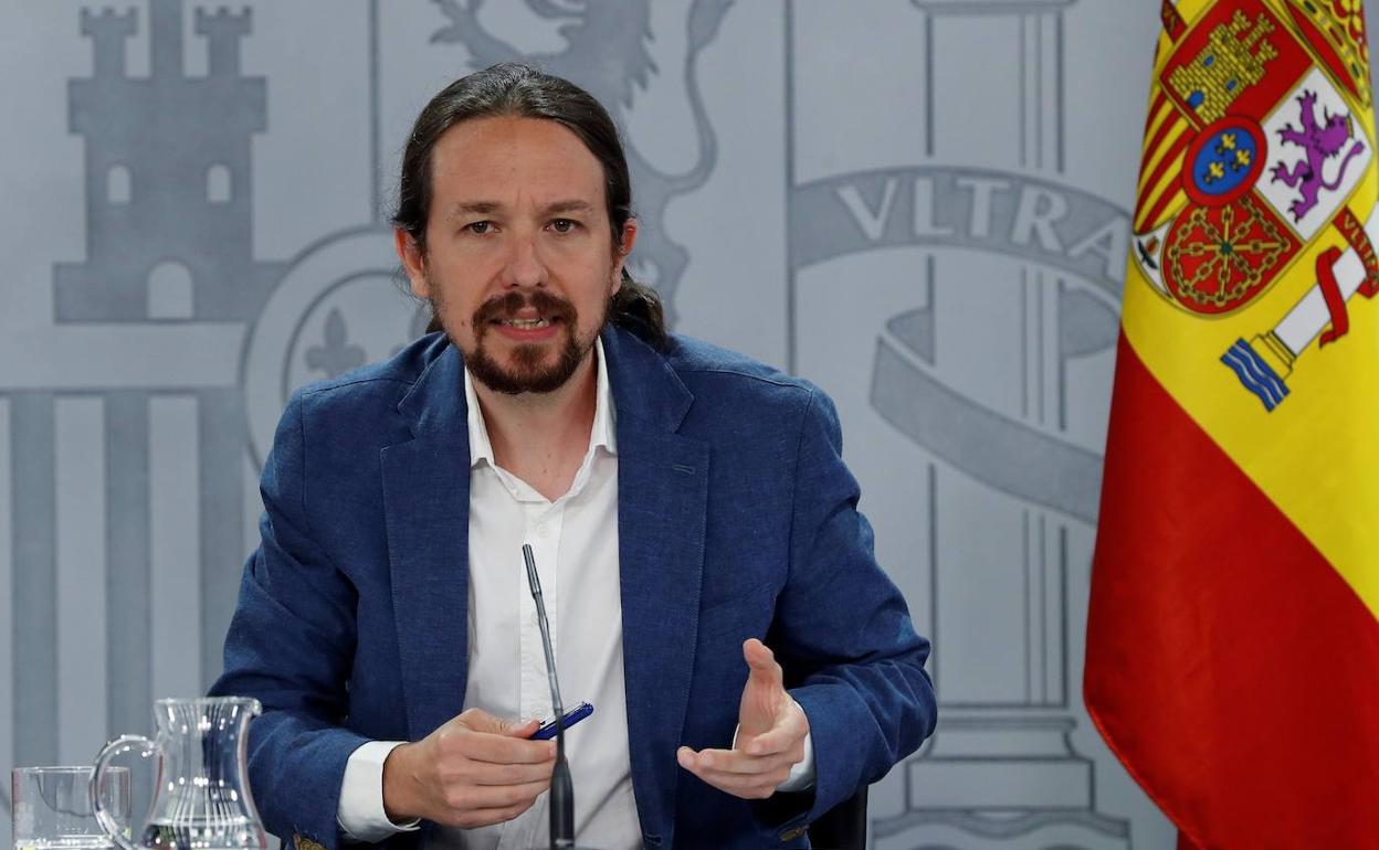 Pablo Iglesias, tras el Consejo de Ministros. 