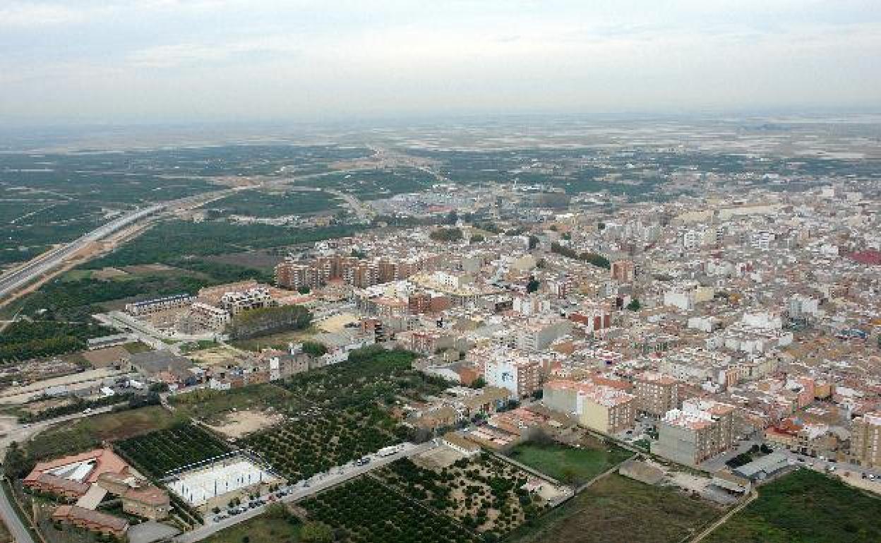 Imagen aérea de Sueca. 