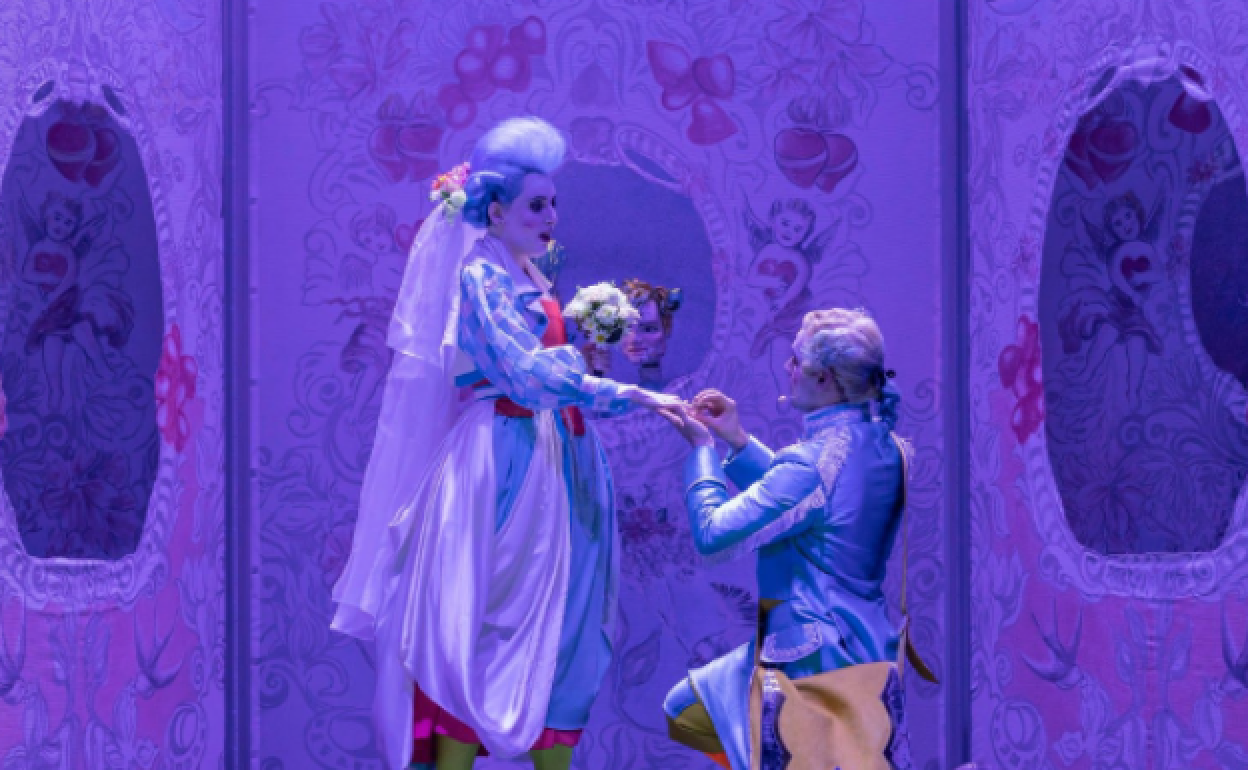 Un instante de la representación de 'El tutor burlat'. 