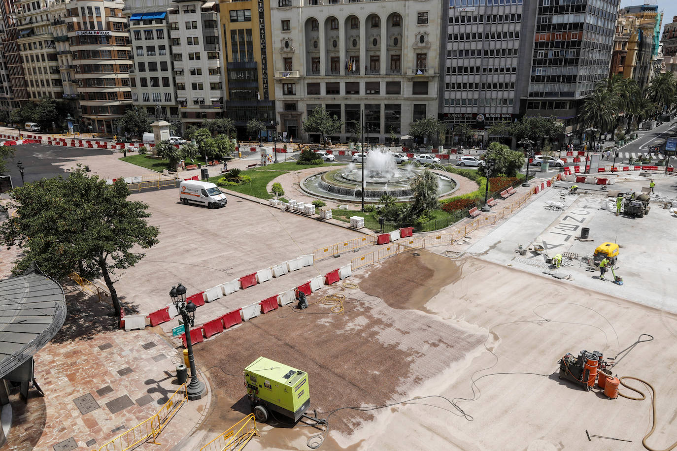 Fotos: Avanzan las obras en la plaza del Ayuntamiento