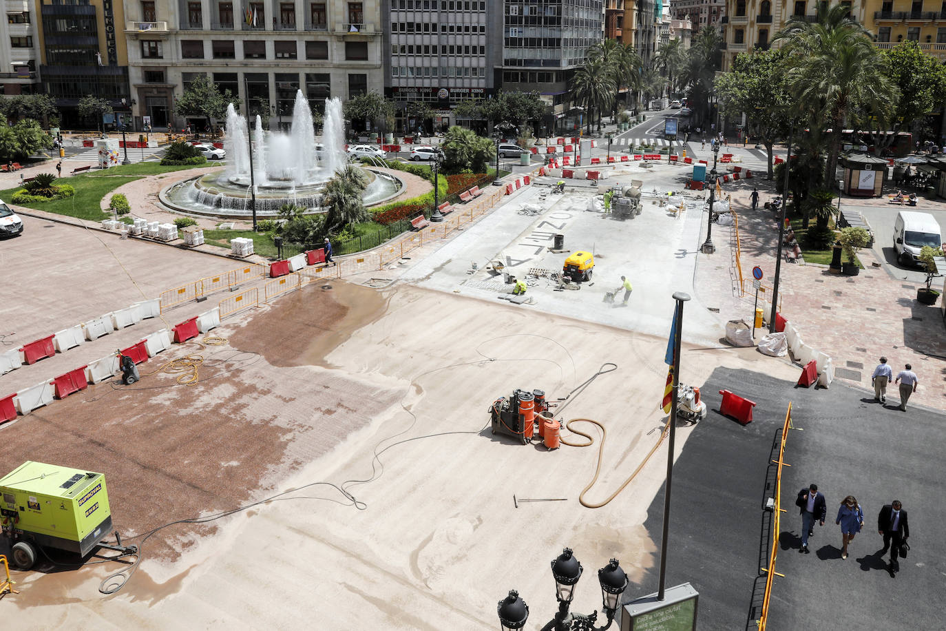 Fotos: Avanzan las obras en la plaza del Ayuntamiento