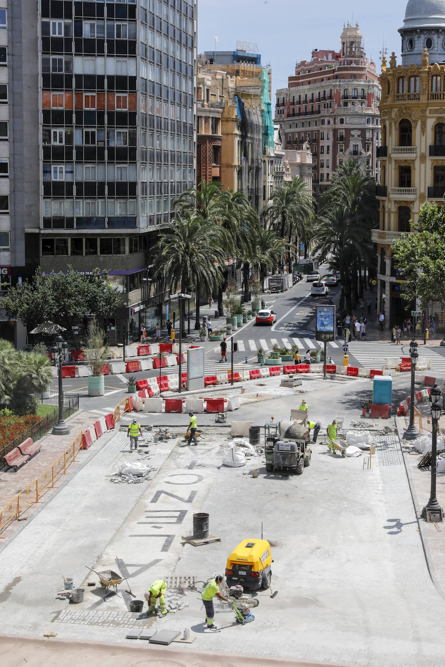 Fotos: Avanzan las obras en la plaza del Ayuntamiento