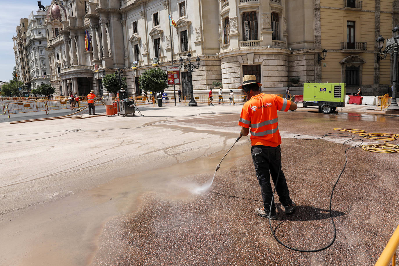 Fotos: Avanzan las obras en la plaza del Ayuntamiento