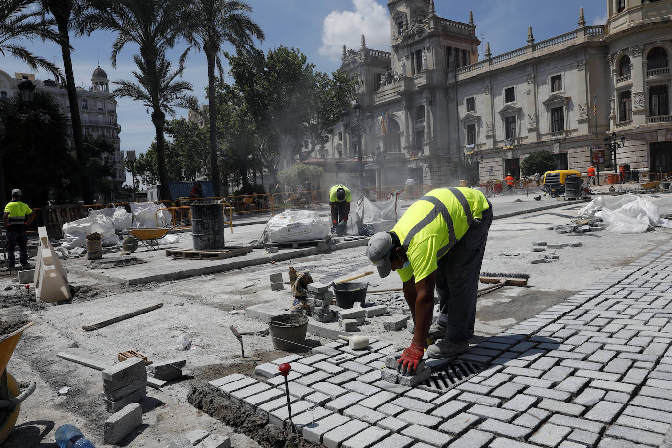 Fotos: Avanzan las obras en la plaza del Ayuntamiento