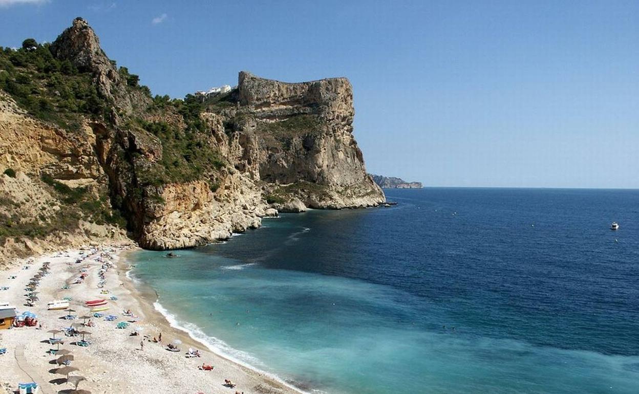 Imagen de la cala del Moraig, en Benitatxell.