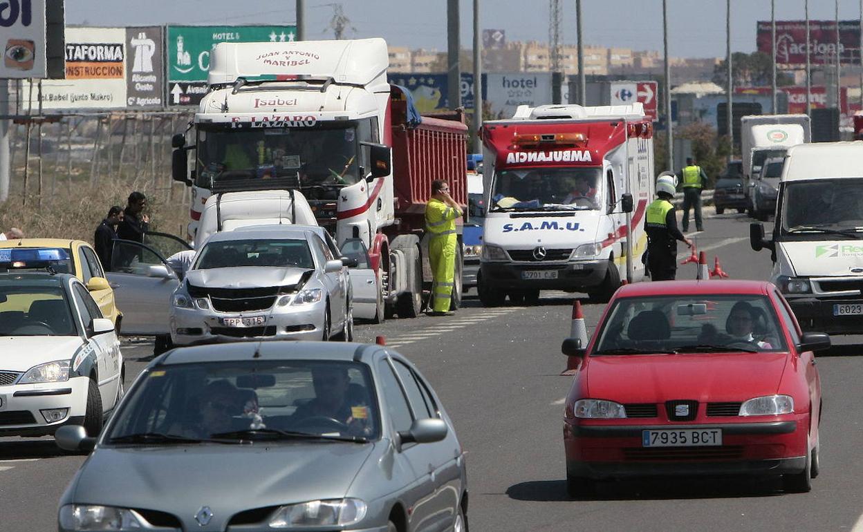 Imagen de un accidente en Alicante. 