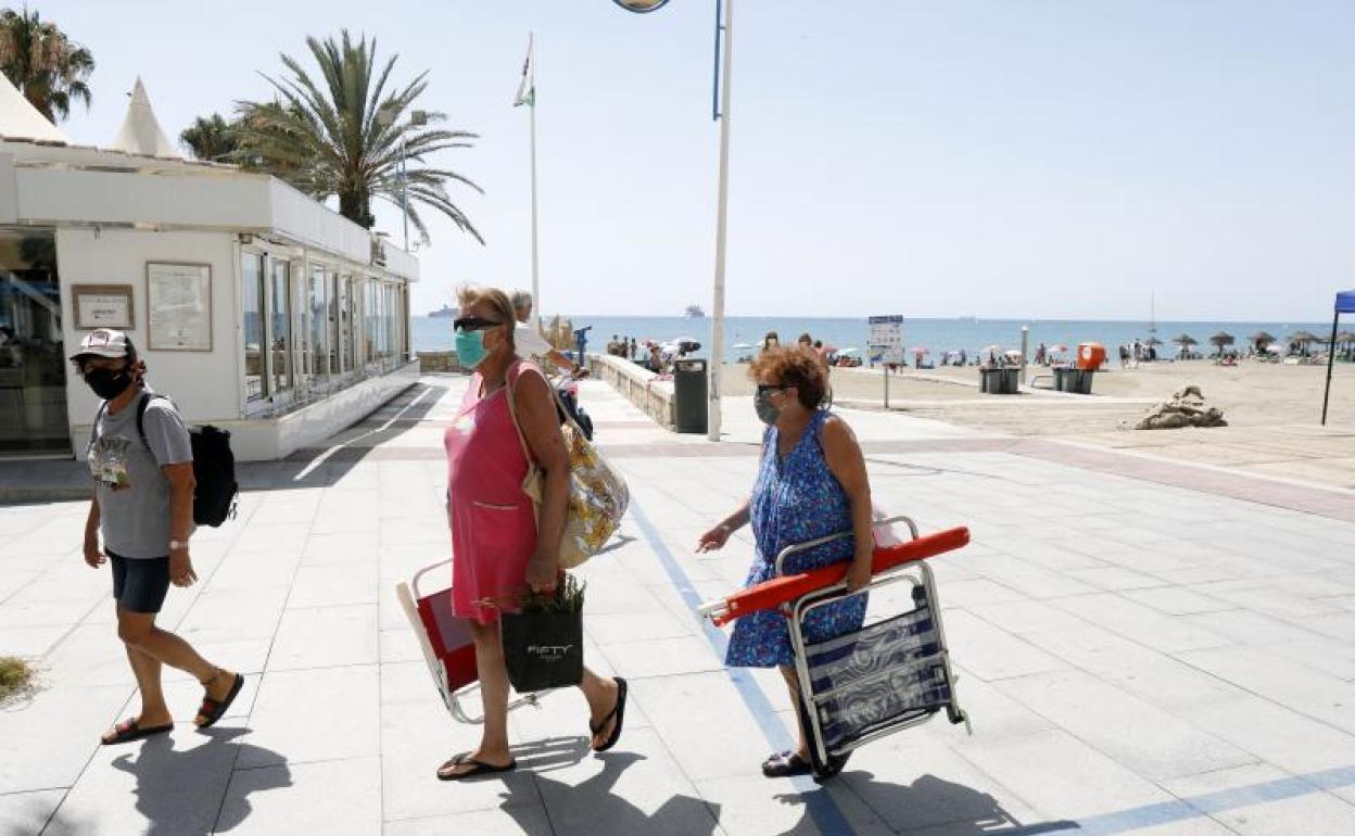 Paseo de la playa de La Malagueta (Málaga). 