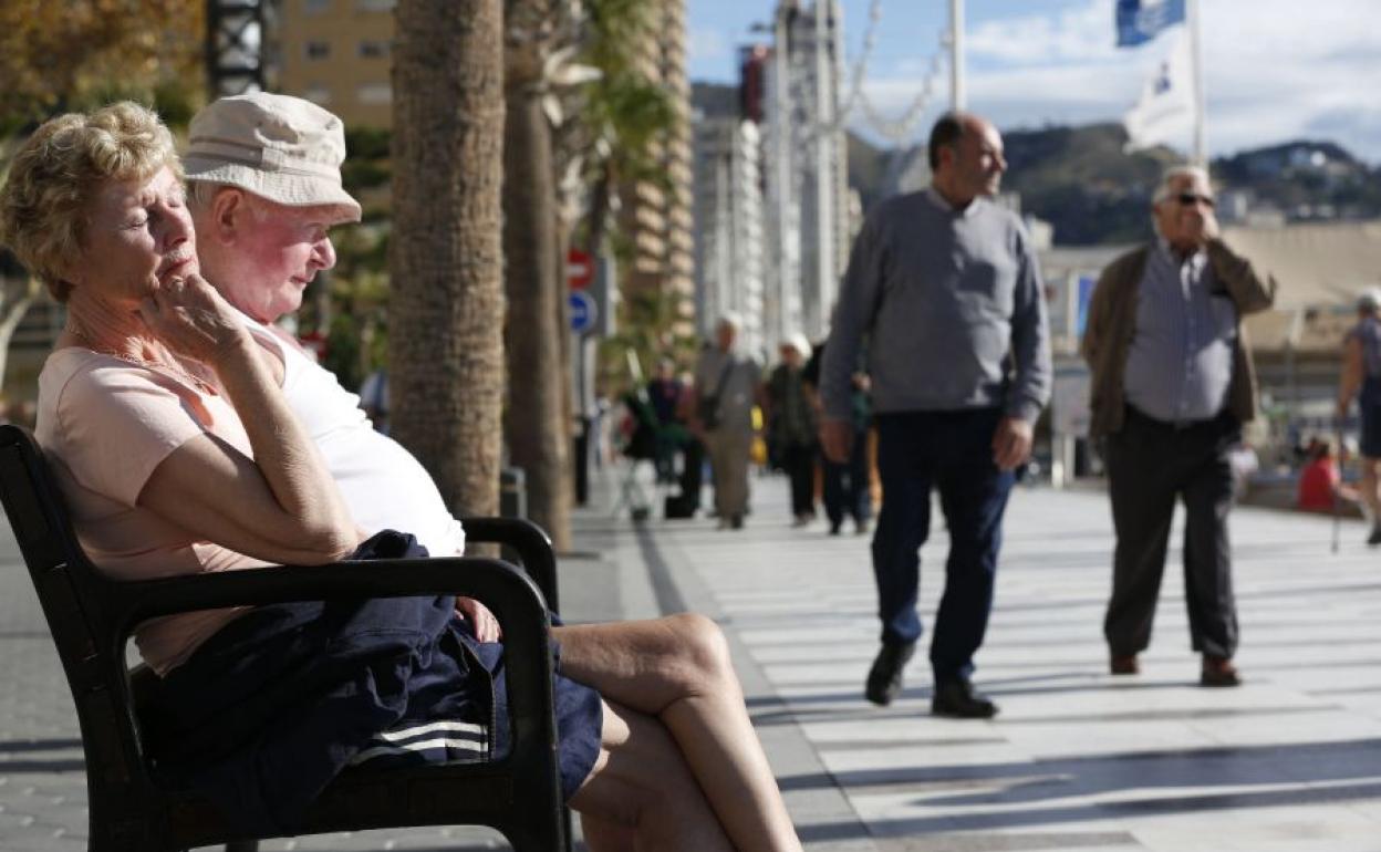 Turistas británico en Benidorm.