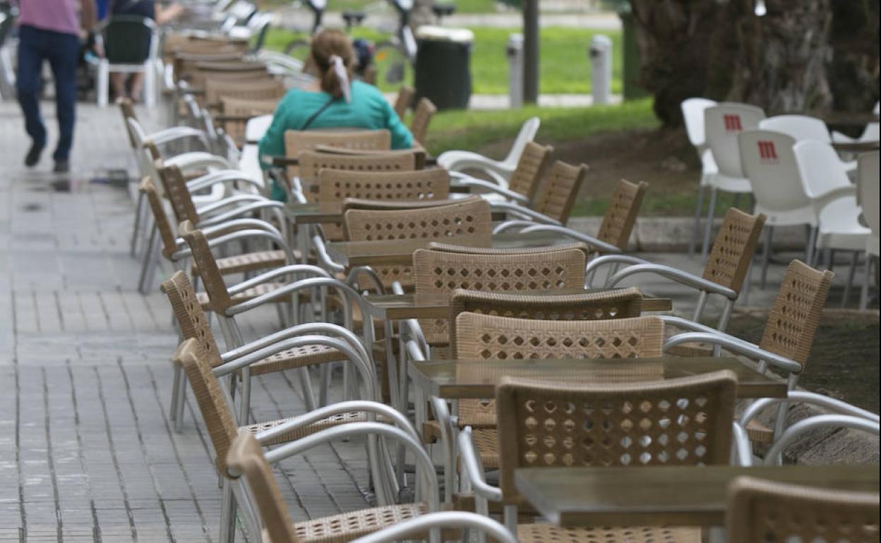 Una terraza en Valencia. 