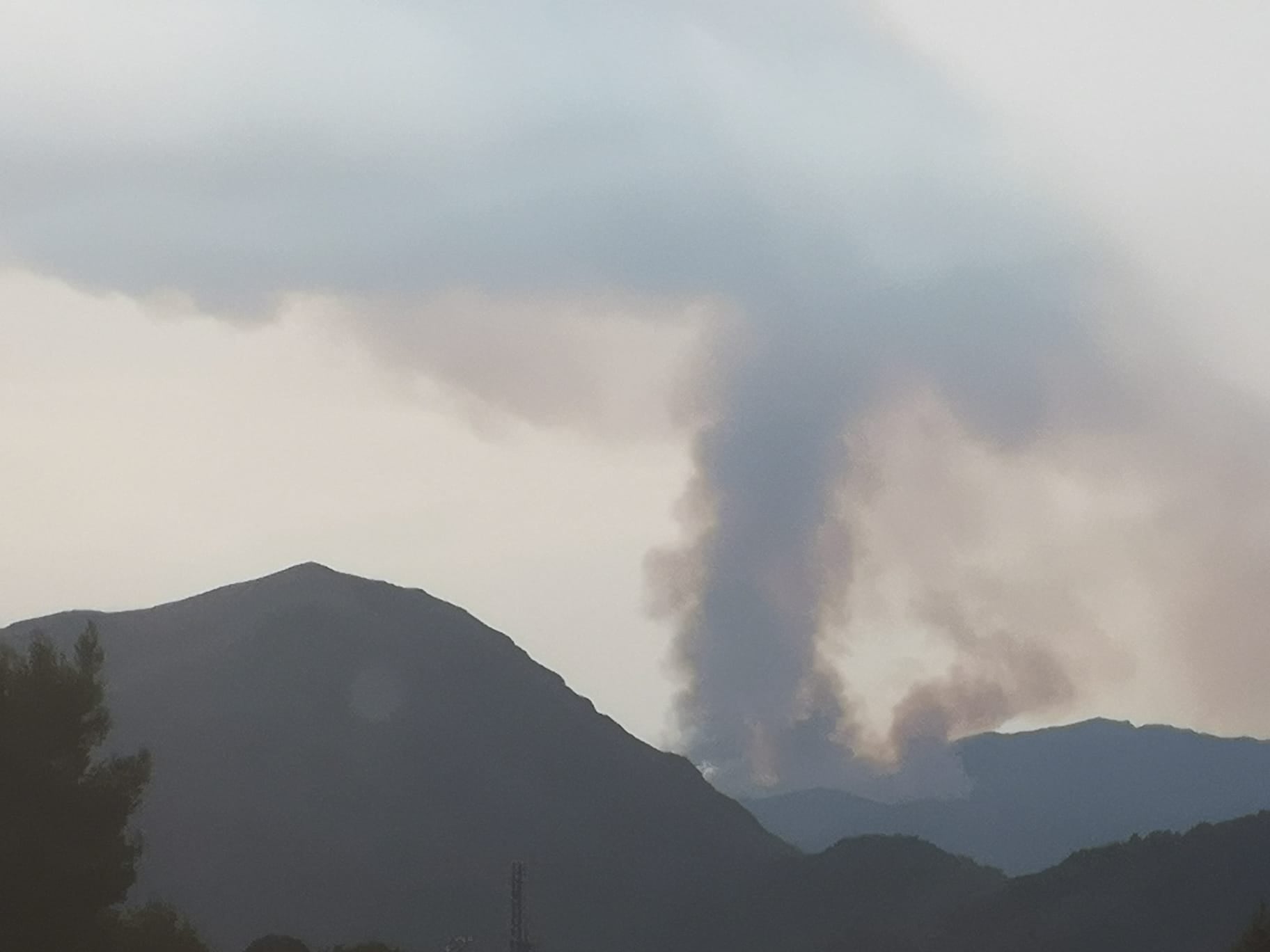 Los bomberos luchan contra tres incendios forestales en Alicante