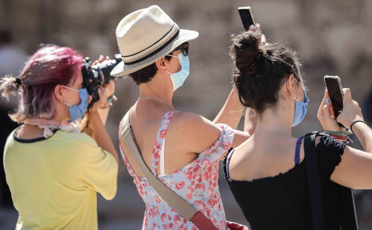 Turistas en Valencia. 