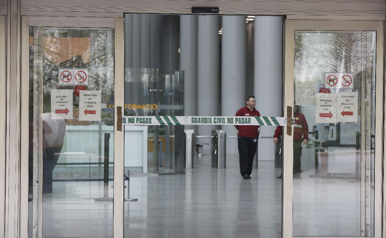 La Ciudad de la Justicia, en una imagen de archivo, en plena pandemia.