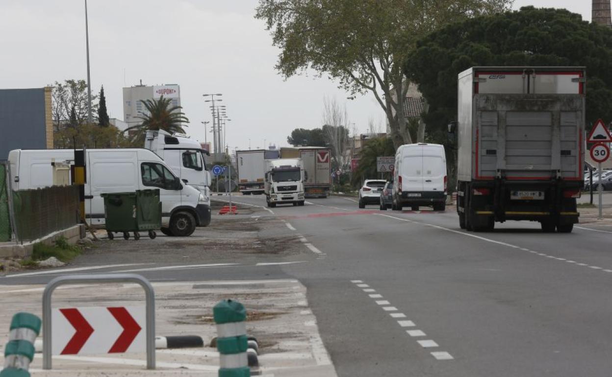 Polígono industrial de Beniparrell durante el Estado de Alarma.