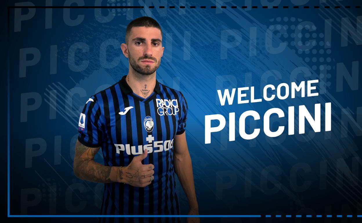 Imagen del anuncio oficial de la marcha de Piccini al Atalanta. 