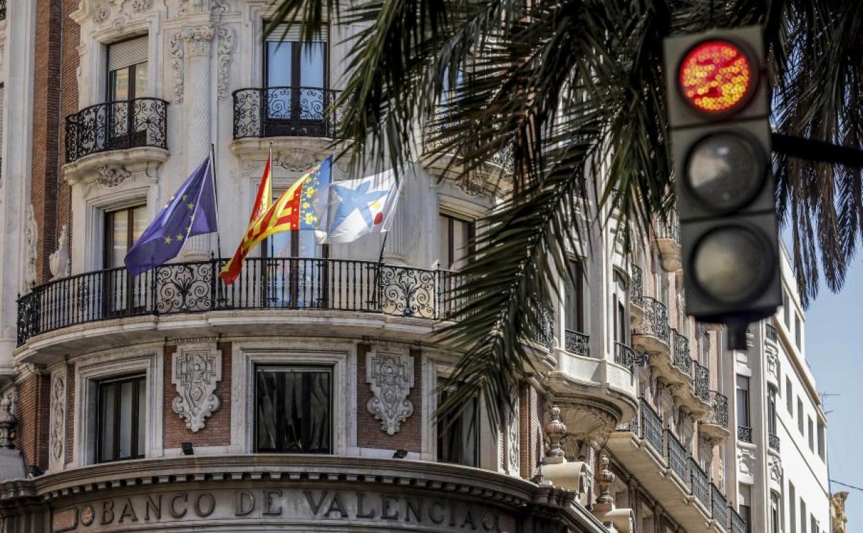 Sede social de CaixaBank en Valencia.