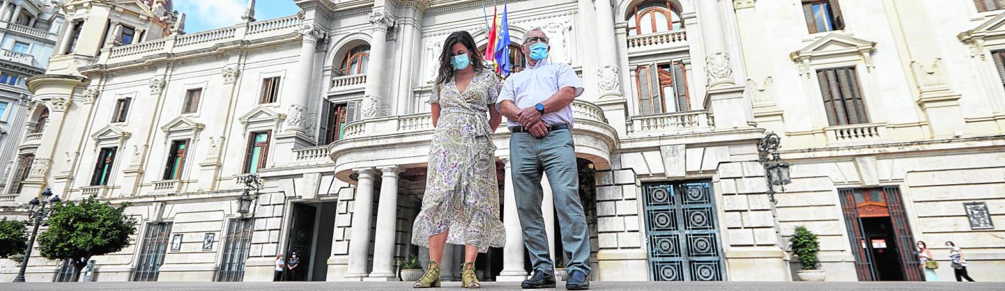 Extraña pareja. Gómez y Ribó mantienen una difícil relación al frente del Ayuntamiento de Valencia.