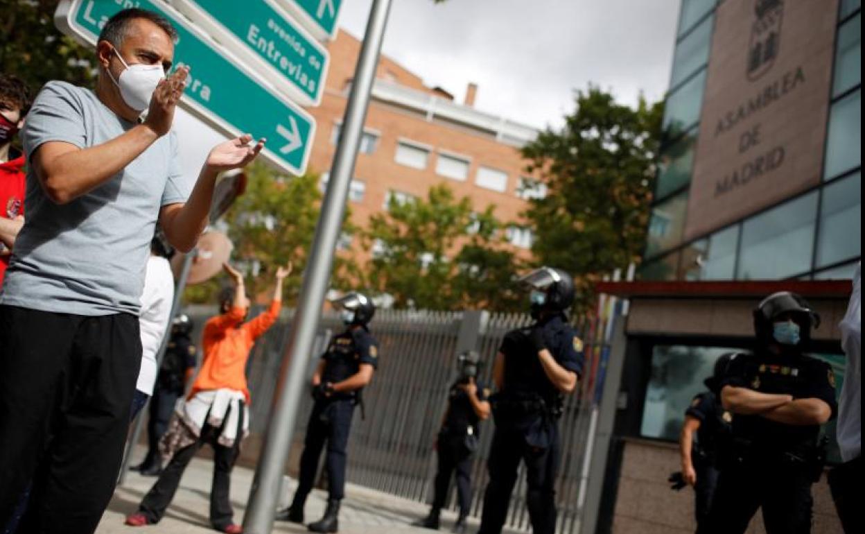 Protesta en Madrid. 