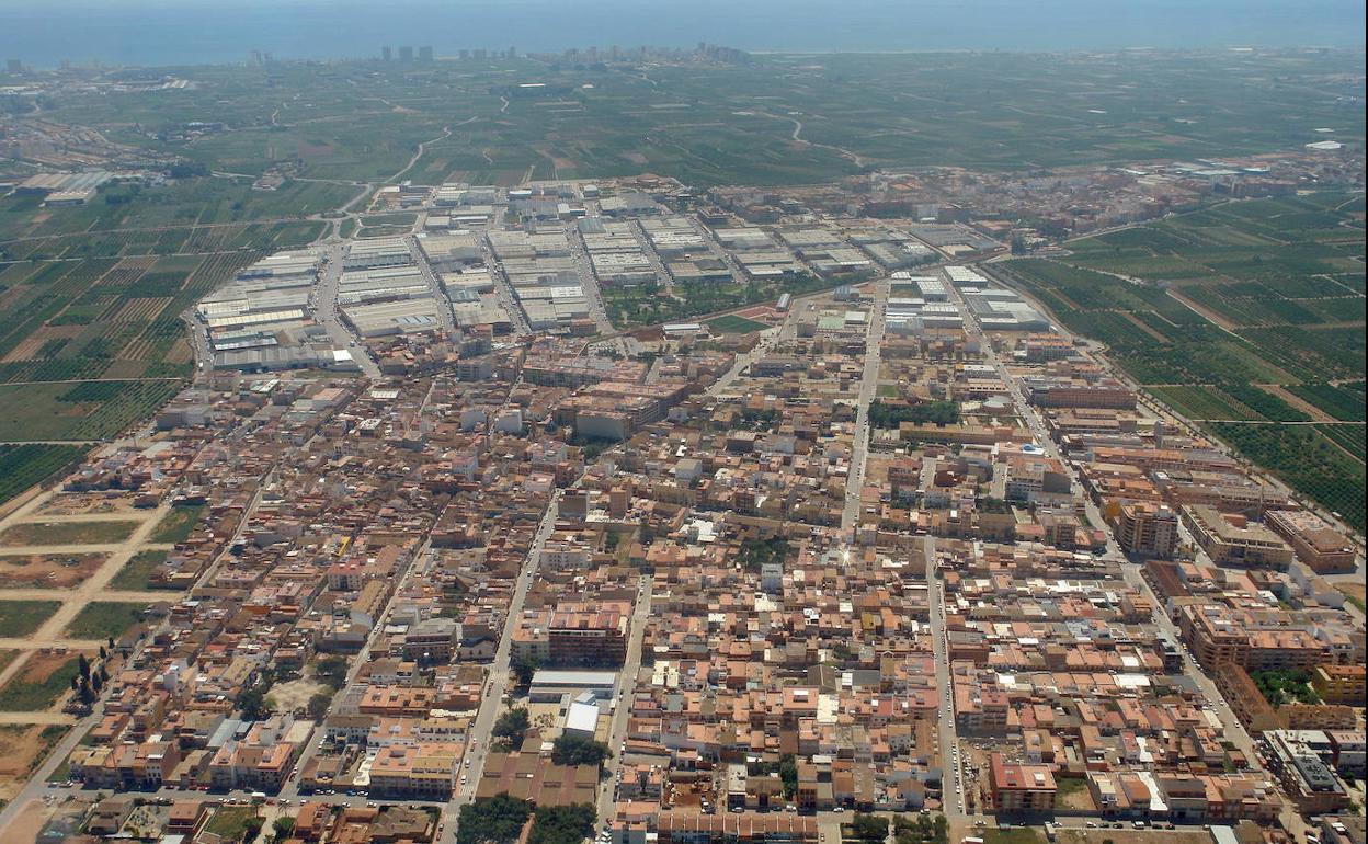 Vista aérea de Rafelbunyol. 