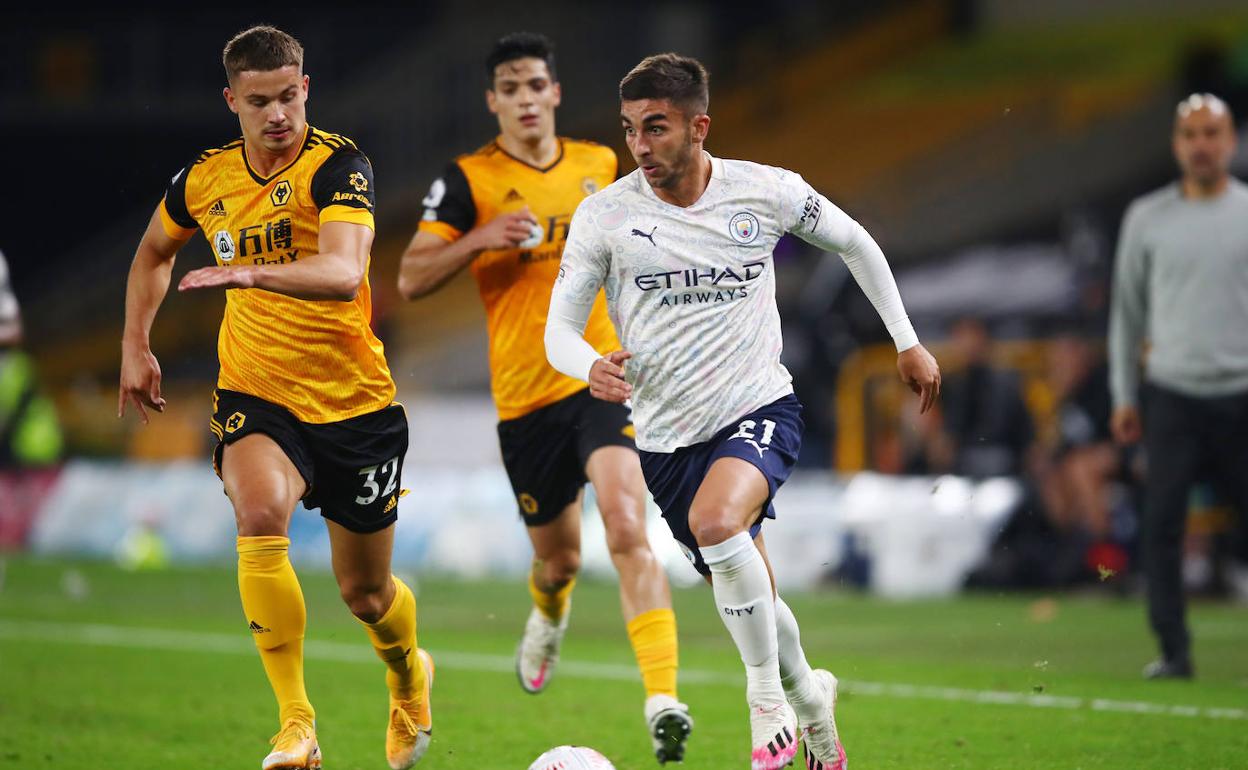 Ferran Torres, durante el partido contra el Wolverhampton.