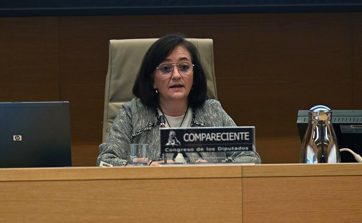 Cristina Herrero, presidenta de la AIReF, en una comparecencia en la Comisión de Hacienda del Congreso 