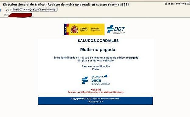 La DGT advierte en Twitter que vuelve el timo de la multa falsa