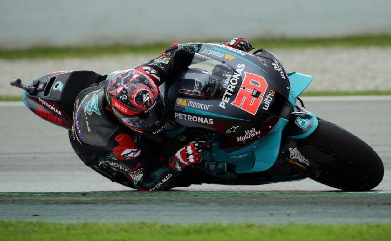 Fabio Quartararo, durante la carrera. 