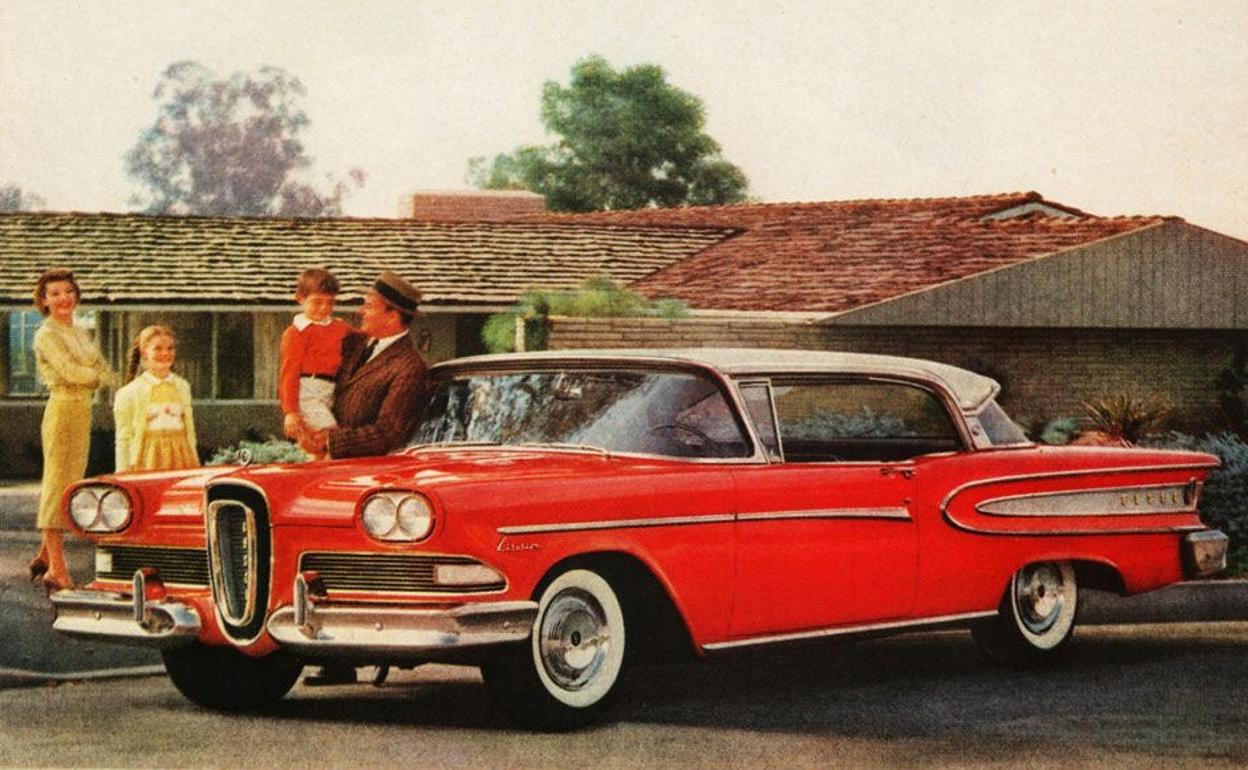 Imagen de un anuncio publicitario del Ford Edsel.