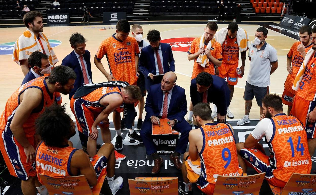 El Valencia Basket, en el partido ante el MoraBanc