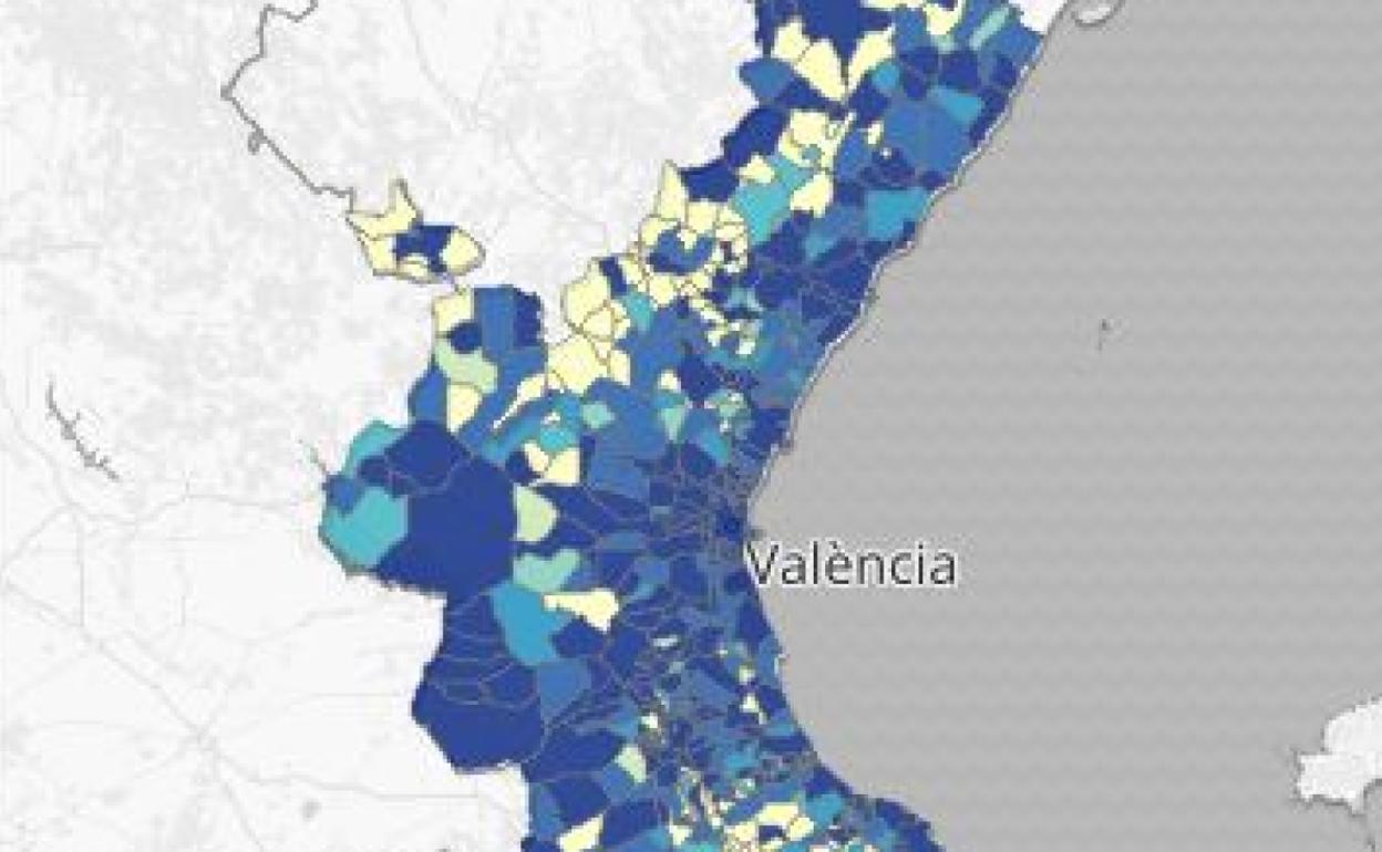 Coronavirus en Valencia | Lista de todos los municipios con casos de Covid en las últimas dos semanas