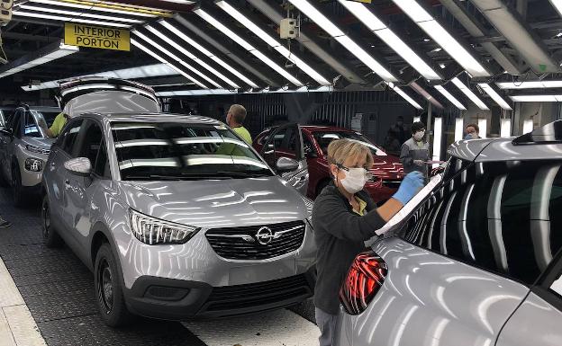 Linea de fabricación de Opel en Zaragoza