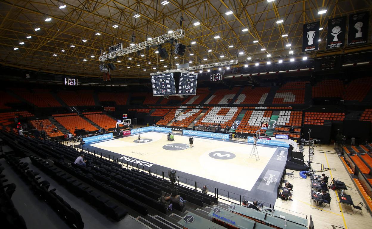 Aspecto de la Fonteta durante la Fase Final de la ACB. 