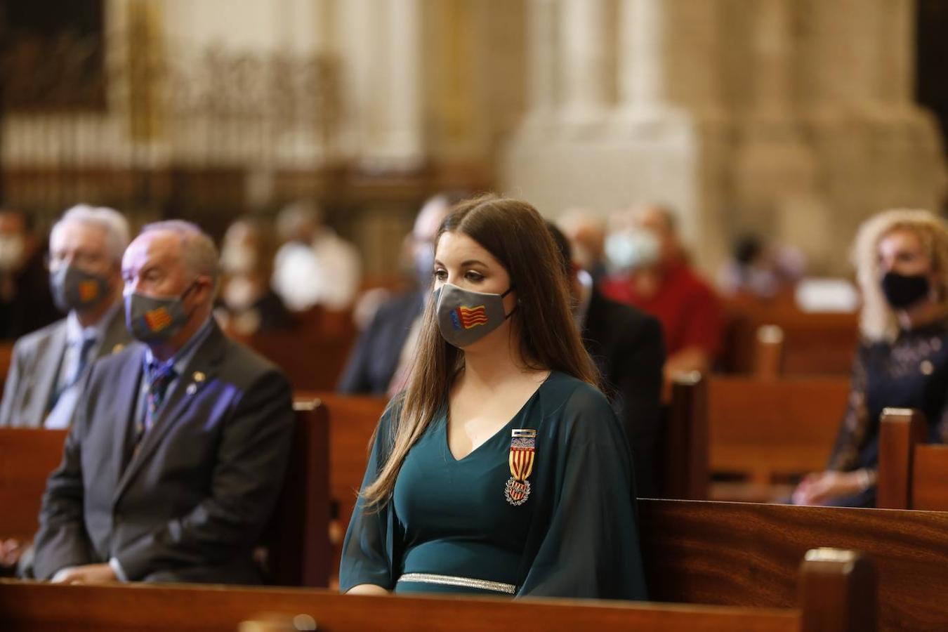 La celebración del 'Te Deum' apartada del programa oficial de actos del Ayuntamiento llena la Catedral de Valencia cumpliendo con las medidas sanitarias