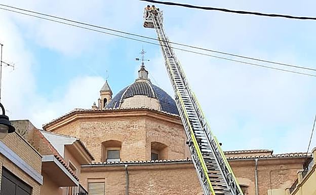 Actuación de los bomberos. 