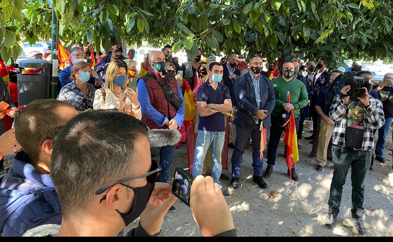 Los asistentes de la manifestación en la Alameda